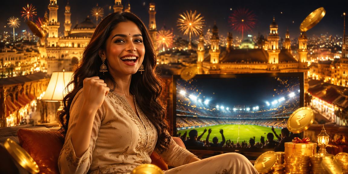 Diwali themed casino promotions on 1180, with vibrant festive lighting and offers
